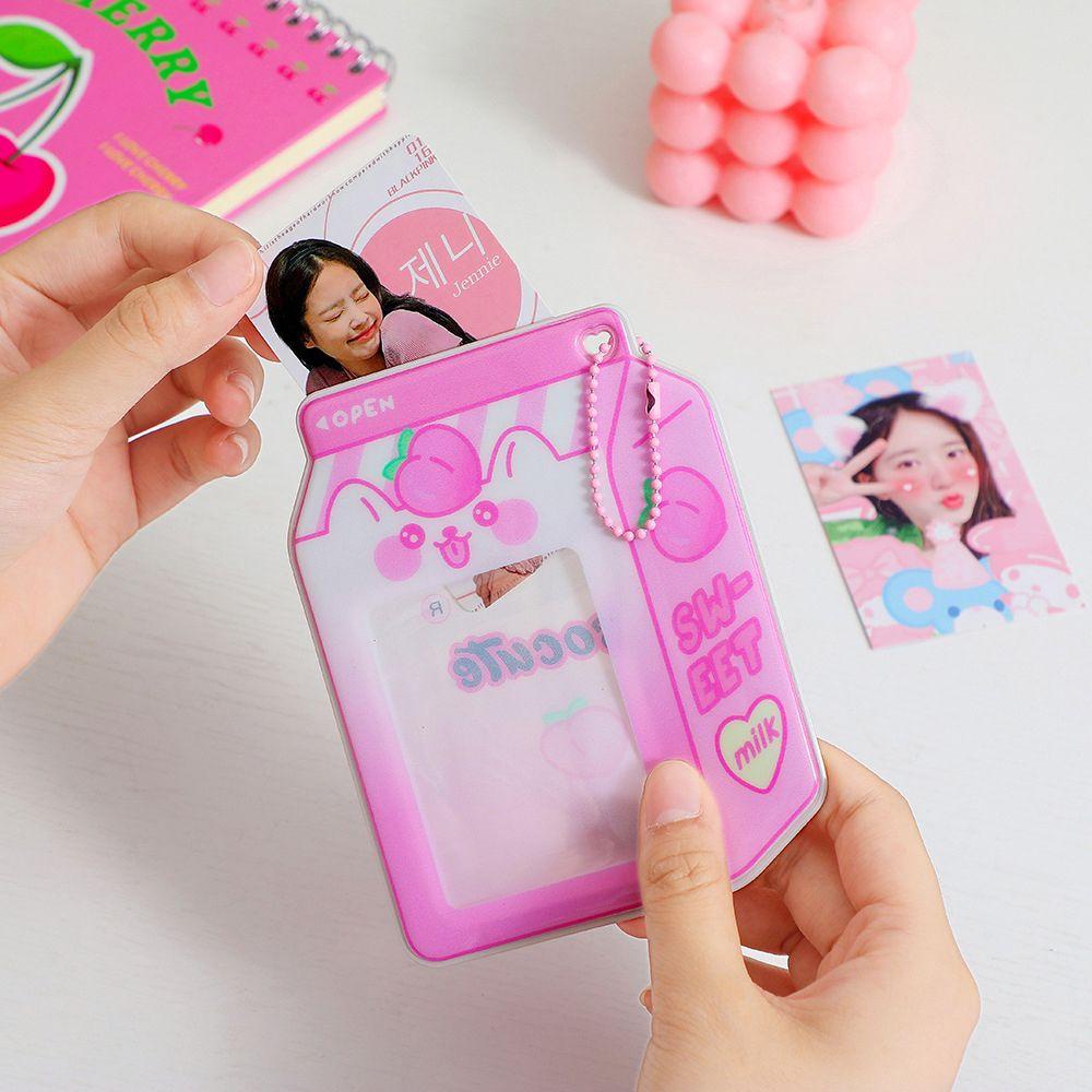 Vỏ Bọc Bình Sữa / Thẻ Ngân Hàng / Xe Buýt Kèm Móc Khóa Tiện Lợi Dành Cho Bé Gái