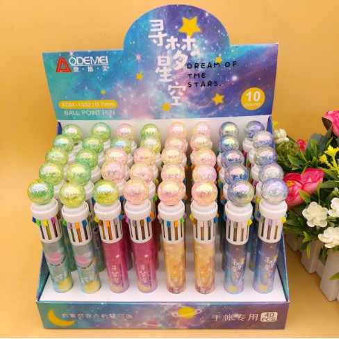 Bút 10 màu hành tinh bút nhiều màu BNM13 bút in hình hologram bút cute bút dễ thương