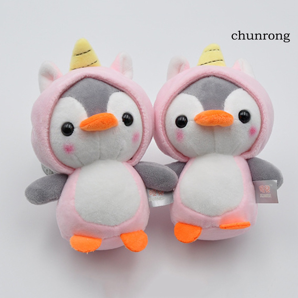 Móc khóa hình chim cánh cụt nhồi bông ngộ nghĩnh xinh xắn