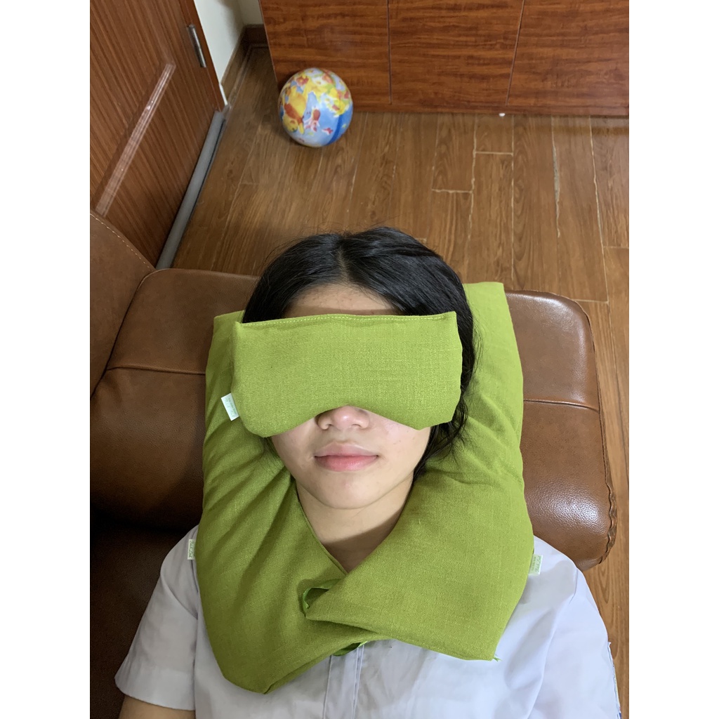 Gối Thảo Dược Chườm Nóng/ Lạnh Cổ Vai Gáy - Túi Chườm Cổ Vai Gáy Dạng chữ U ,Giúp Giãn cơ, Lưu Thông Khí Huyết