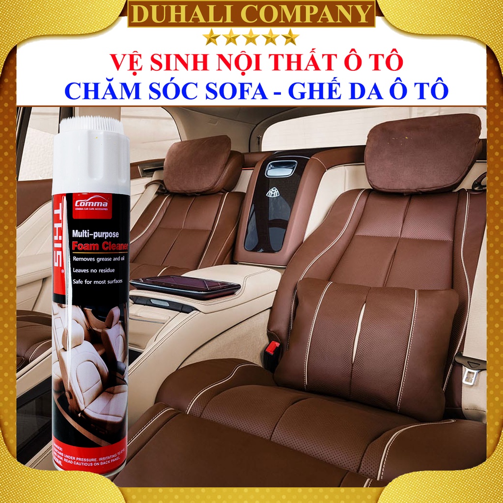 Vệ Sinh Nội Thất Ô tô - Vệ Sinh Sofa - Taplo - Làm Sạch Ghế Da, Sofa Da - Chai Vệ Sinh Xe - THIS - FOAM CLEANER - DUHALI