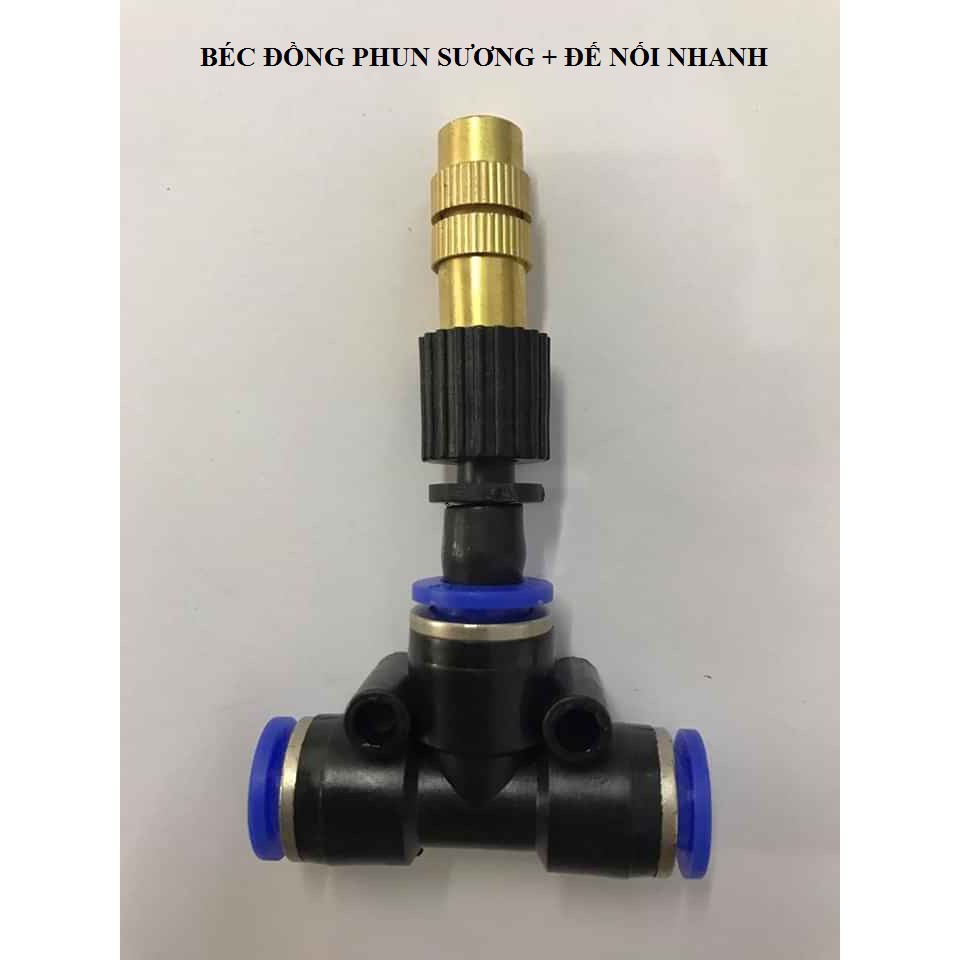 Bec phun sương kèm T nối nhanh 8mm