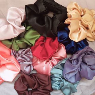 Scrunchies màu trơn Phi bóng/Phi mờ