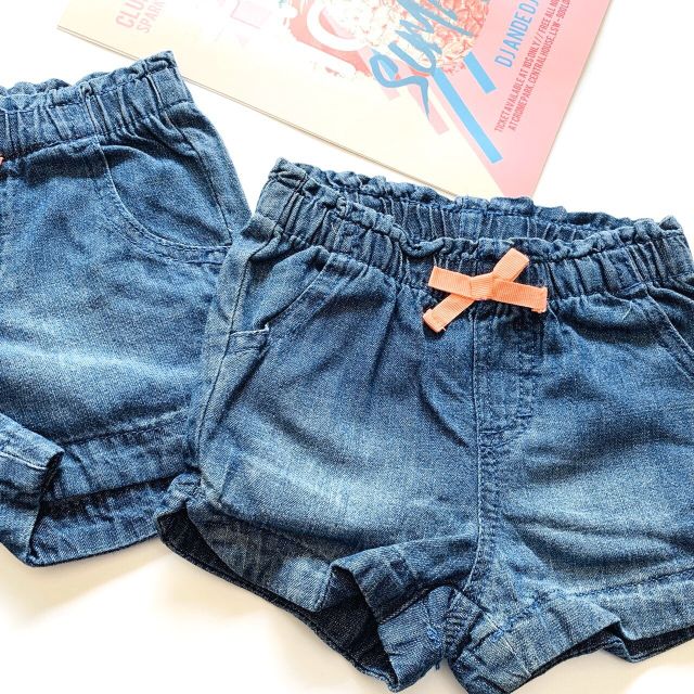 Quần short bò bé gái