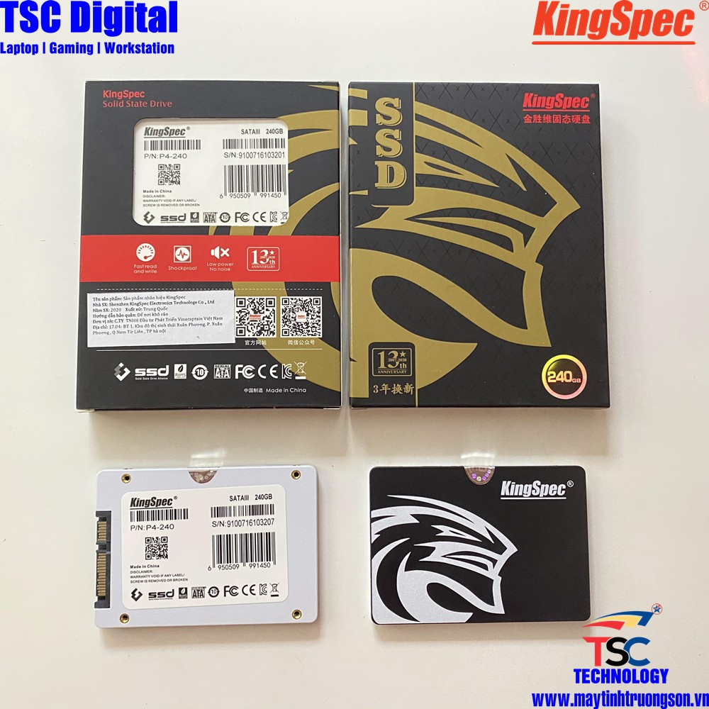 Ổ Cứng SSD 240GB KINGSPEC Sản Phẩm Chính Hãng | Bảo hành 36 tháng