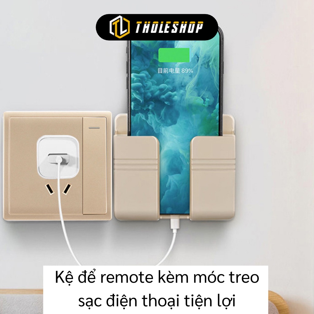 Kệ Đỡ Điện Thoại - Kệ Dán Tường Để Sạc Điện Thoại, Remote Đa Năng, Tiện Lợi 9910