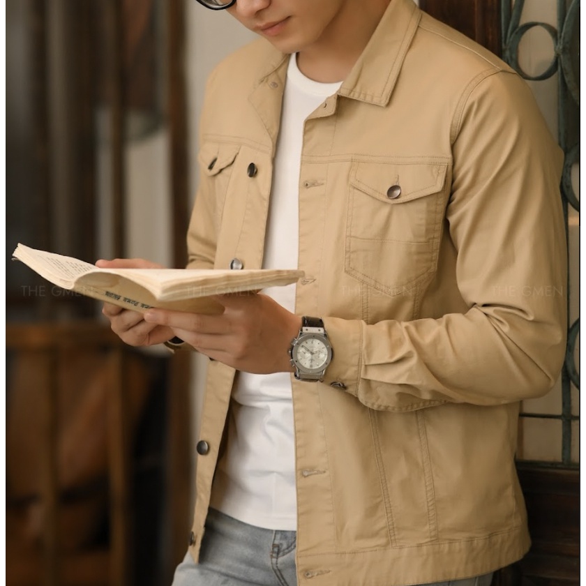 Áo khoác Simple  Kaki Jacket The GMEN chất liệu kaki đứng form, dễ phối đồ
