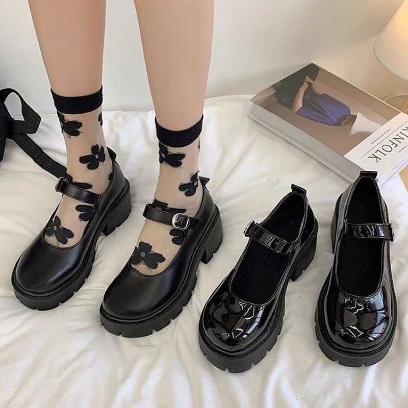 Giày nữ độn đế phong cách lolita đế 5cm giày búp bê nữ da mềm Kiểu dáng hottrend của năm nay.