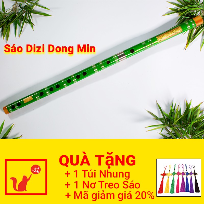 Sáo Dizi Xanh Ngọc 🎁FREESHIP🎁 Giảm Giá 20K Khi Nhập [SAOTRUCMM] Sáo Trúc Mão Mèo Chính Hãng