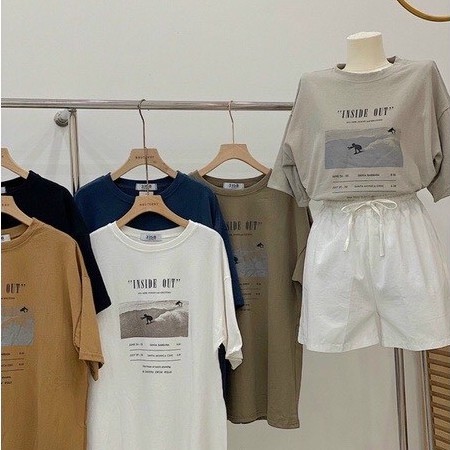 Áo phông in hình vintage oversize chất dày Bazic one