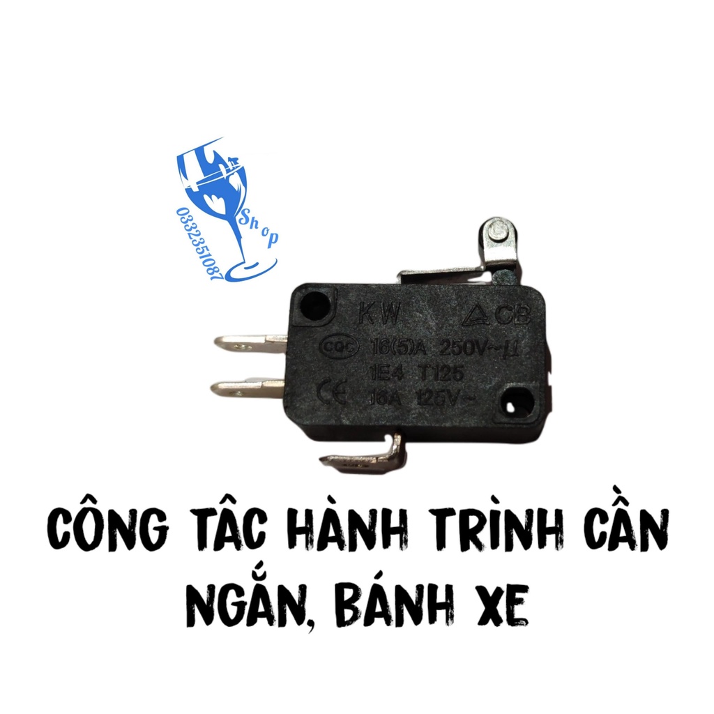 [FreeShip] [Ảnh thật] công tắc hành trình cần ngắn có bánh xe T125, công tắc micro switch  shopgiadungluongyen