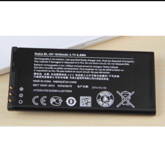 Pin Nokia Lumia 630 / BL-5H , dung lượng 1830mAh