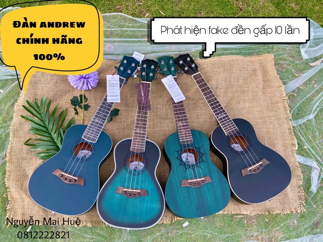 Đàn ukulele Concert Andrew chính hãng- tặng đủ phụ kiện