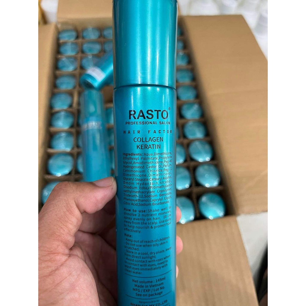 Xịt Dưỡng Tóc Rasto Xanh Cao Cấp 150ml Chính Hãng Mẫu Mới Nhất - Hair Care Q4