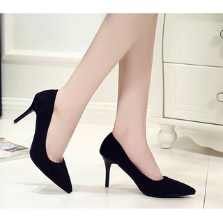 Giày cao gót nữ 7cm chất siêu đẹp đi êm chân và chắc chắn (Đen và Đỏ)