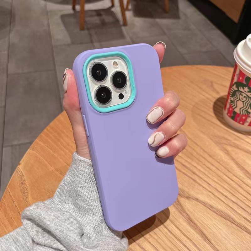 Ốp Điện Thoại Silicone Mềm Màu Trơn Chống Sốc Cho IPhone 13 12 11 Pro Max X XR 7 8 Plus