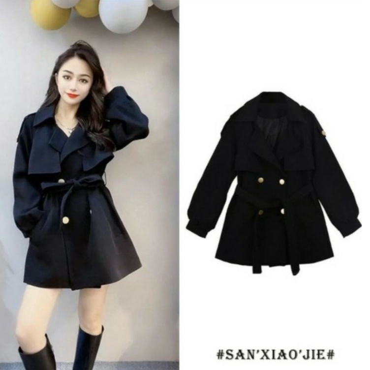 Áo khoác kaki  nữ , áo măng tô 2 lớp kèm đai phong cách hàn quốc | BigBuy360 - bigbuy360.vn