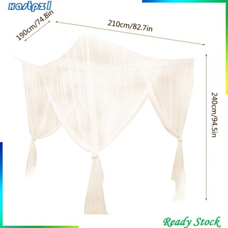 [4 Post Bed Canopy Net Valance Drape Lưới Đơn