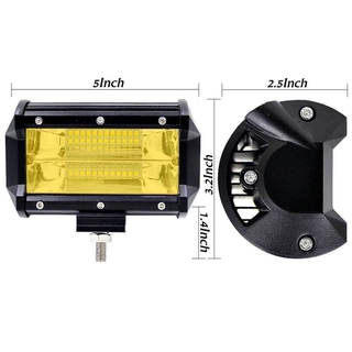72w vàng Đèn Trợ Sáng|Đèn Trợ Sáng Ô Tô Xe Máy|Đèn Led Siêu Sáng 72W Ánh Sáng Vàng Phá Sương