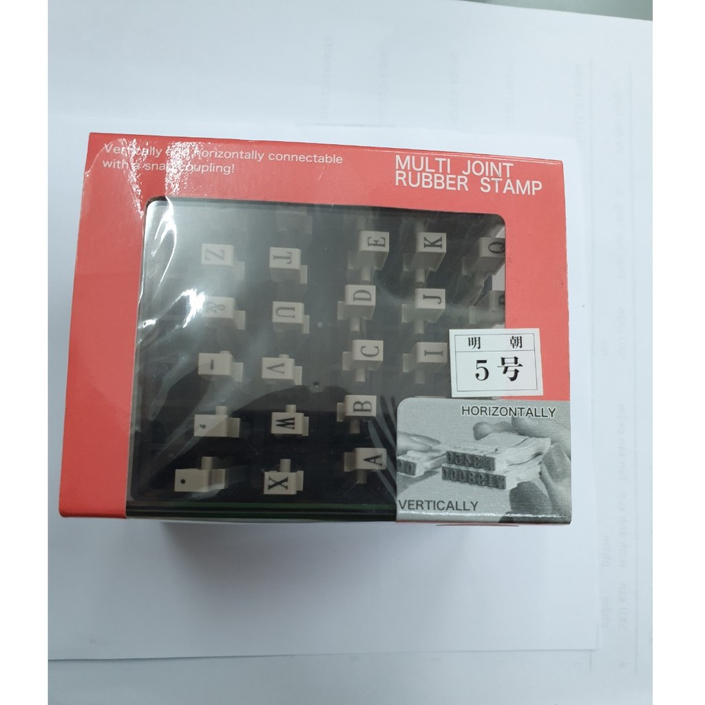 Dấu ráp chữ Toyoda  cao 2mm- 25mm  / No.6- No.LL   Multi Joint Alphabet Rubber Stamp