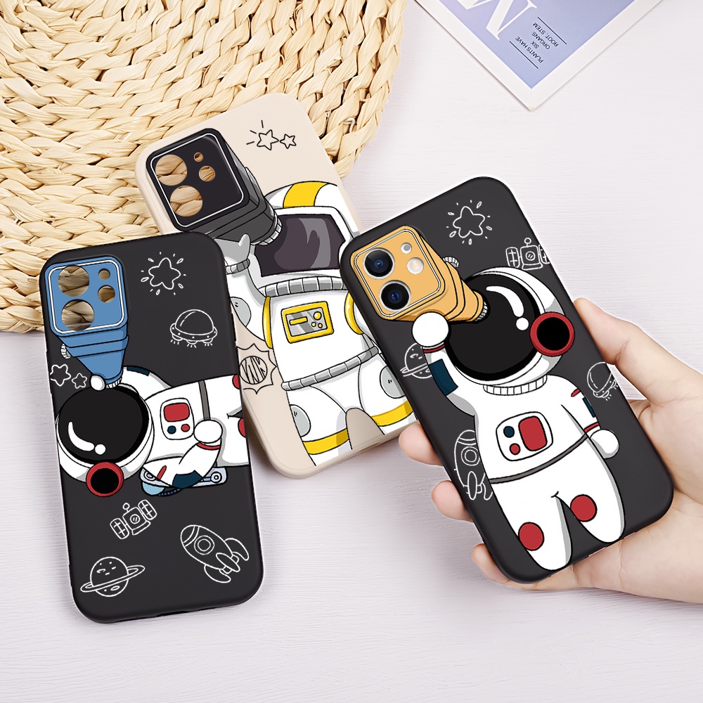 Ốp điện thoại dẻo in hình phi hành gia NASA Cho Compatible for iPhone 7 8 Plus 13 11 12 Pro Max XS MAX X iPhone 6S 6 Plus SE 2020