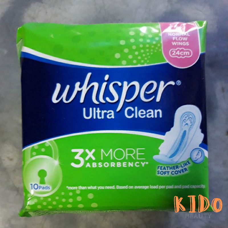 Băng vệ sinh ngày dày có cánh Whisper Wing Regular Flow | BVS WHISPER Ultra Clean Mỏng Cánh 24cm