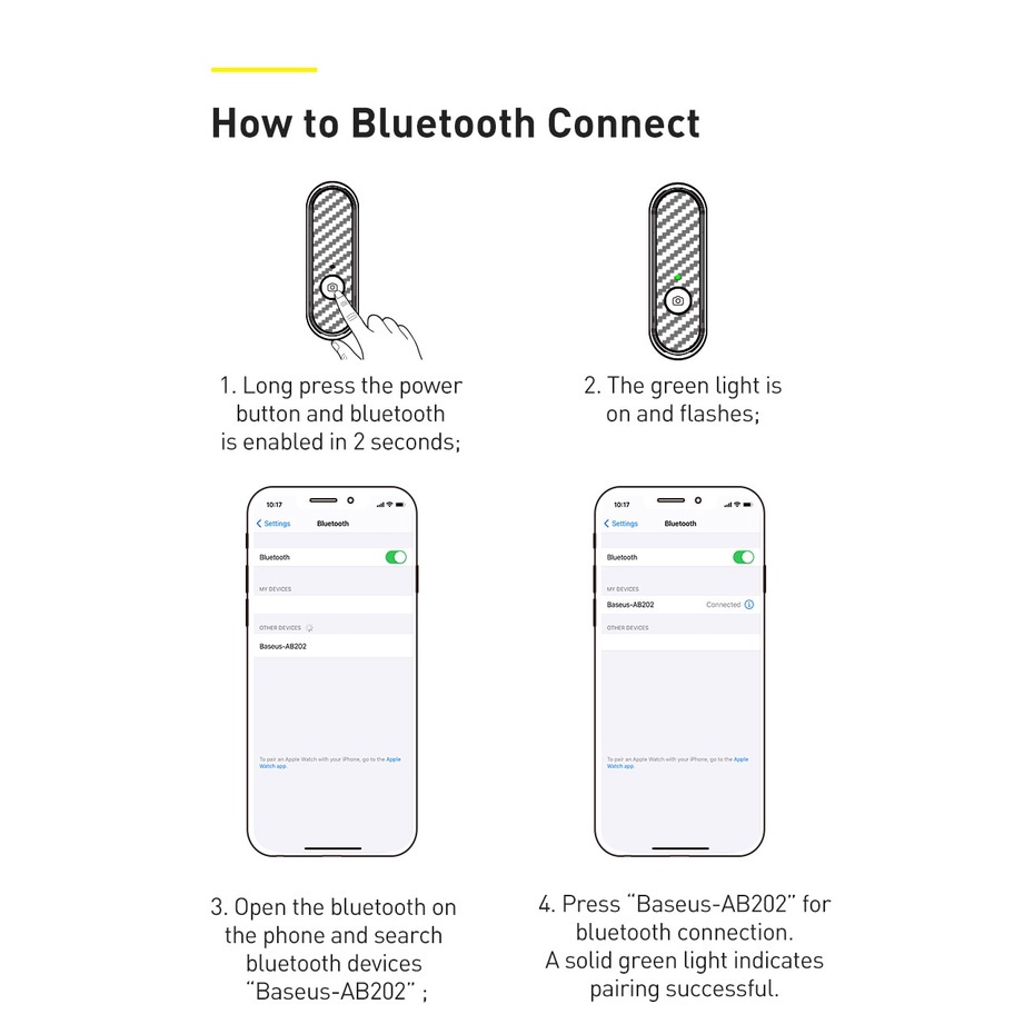 Giá đỡ điện thoại Baseus thiết kế ba chân ổn định hỗ trợ chụp ảnh selfie kết nối Bluetooth không dây có thể mở | BigBuy360 - bigbuy360.vn