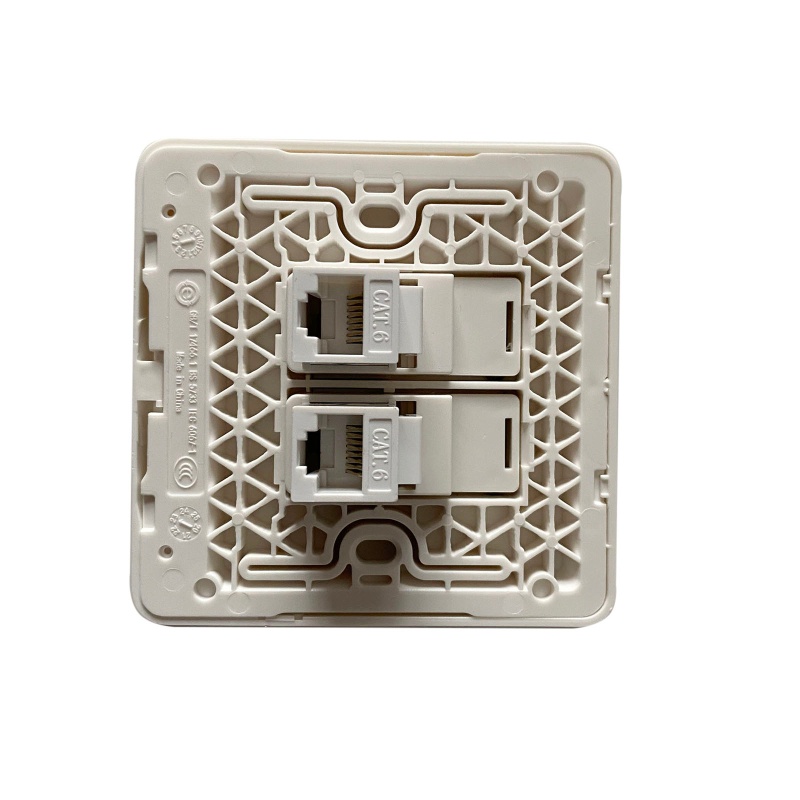 Ổ Cắm Mạng LAN 86x86mm Cổng Female Sang Female CAT6 RJ45 LAN