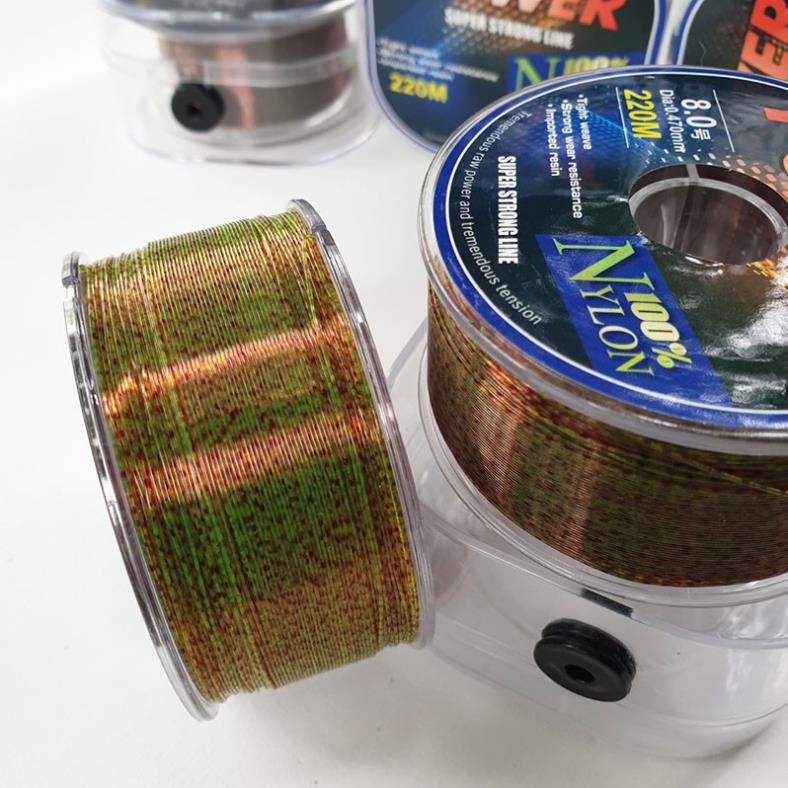 XẢ GIÁ RẺ SỐC Cước câu cá tàng hình dây câu cá 100% Nylon Super power sợi cước khỏe .tải cá lớn  DC-220