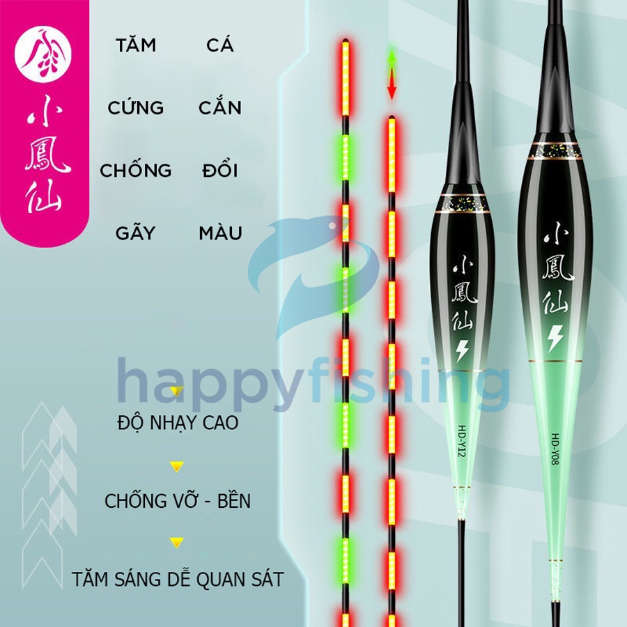 Phao Câu Đài Ngày Và Đêm Tăm Cứng Đổi Màu Tiểu Phượng Hoàng 2022 | Happy Fishing