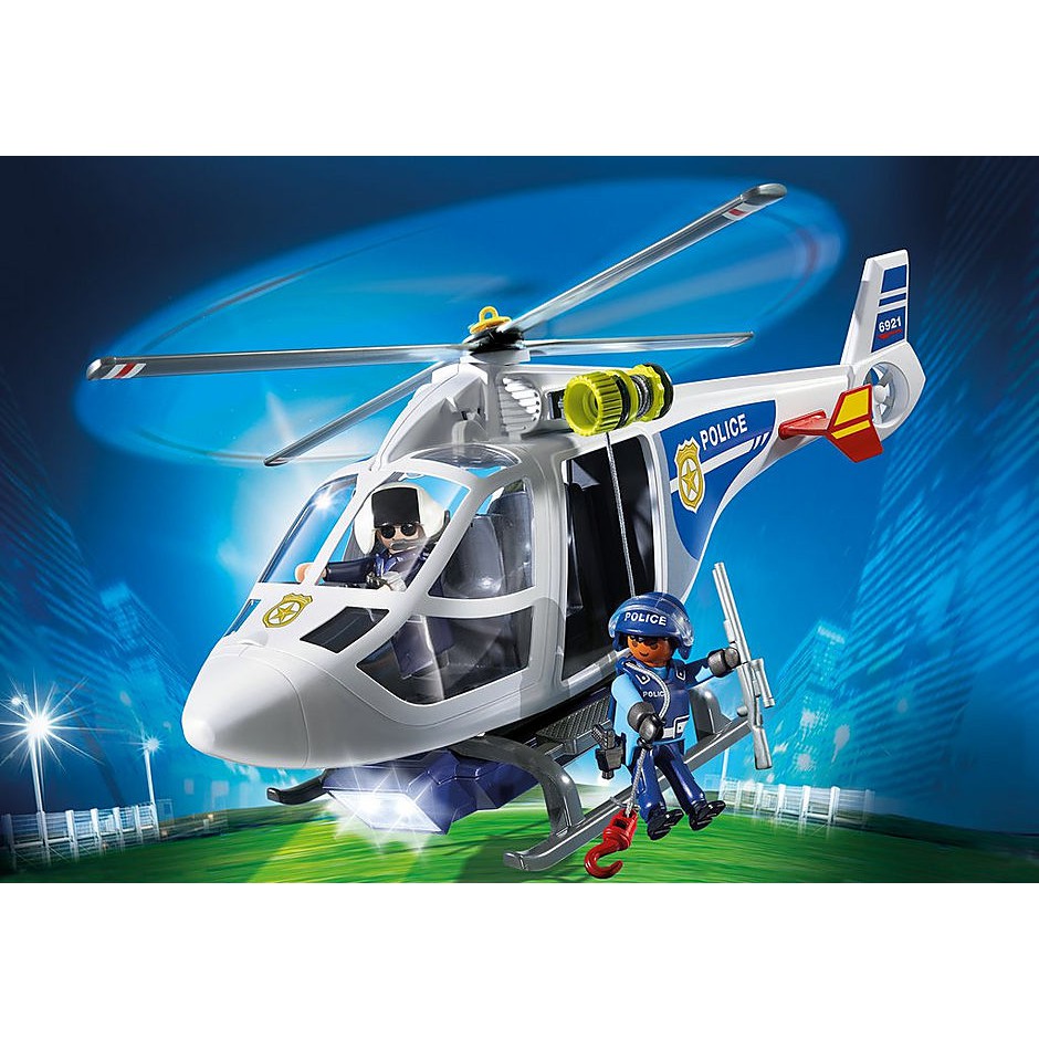 Đồ chơi nhập vai Playmobil TRỰC THĂNG CẢNH SÁT VỚI ĐÈN LED