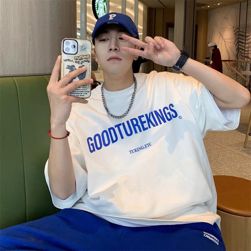 Áo Thun Tay Ngắn Dáng Rộng In Chữ Thoải Mái Thời Trang Mùa Hè Cho Nam