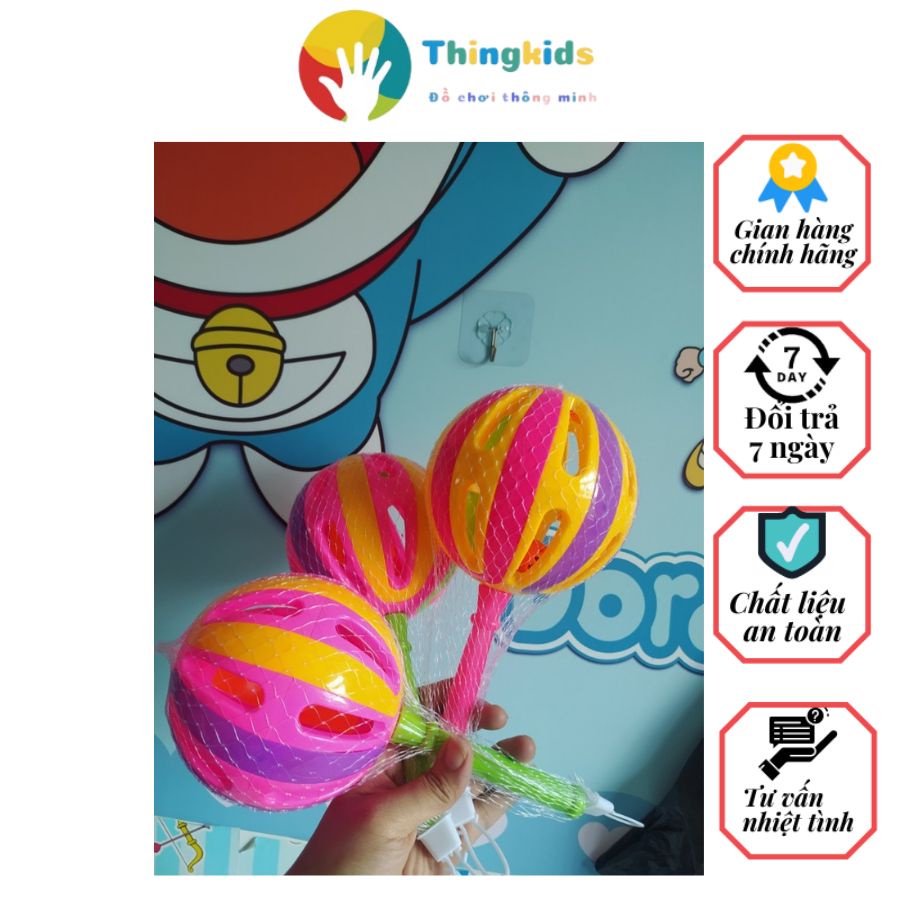 Đồ chơi xúc xắc hình cầu tròn có cán ngộ nghĩnh đáng yêu dành cho bé - Thingkids