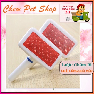 Lược bồ cào chấm bi cán trắng chải lông cho chó mèo - Phụ kiện chó mèo Chew petshop
