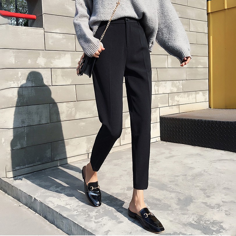 Quần tây học sinh nữ chất vải tuyết mưa - kiểu dáng quần Baggy trơn hiện đại - đứng dáng - mặc đi làm, đi chơi, đi học | BigBuy360 - bigbuy360.vn