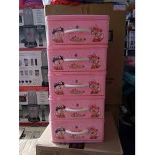 Tủ nhựa mini 5 tầng hoa bé Việt Nhật