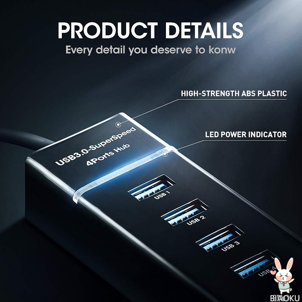 Bộ Chia 4 Cổng Usb 3.0 Tốc Độ Cao | BigBuy360 - bigbuy360.vn