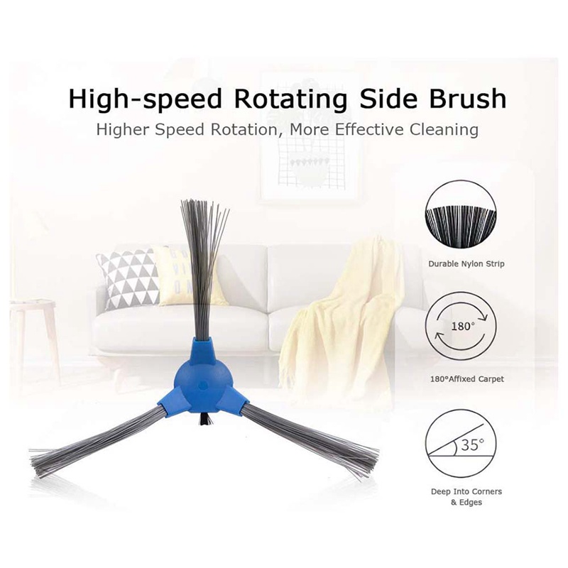 Set 6 Chổi Bên Thay Thế Phù Hợp Cho Robot Hút Bụi Eufy Robovac 11S Robovac 12 Robovac 15C Robovac 30 Robovac 30 Robovac 35C
