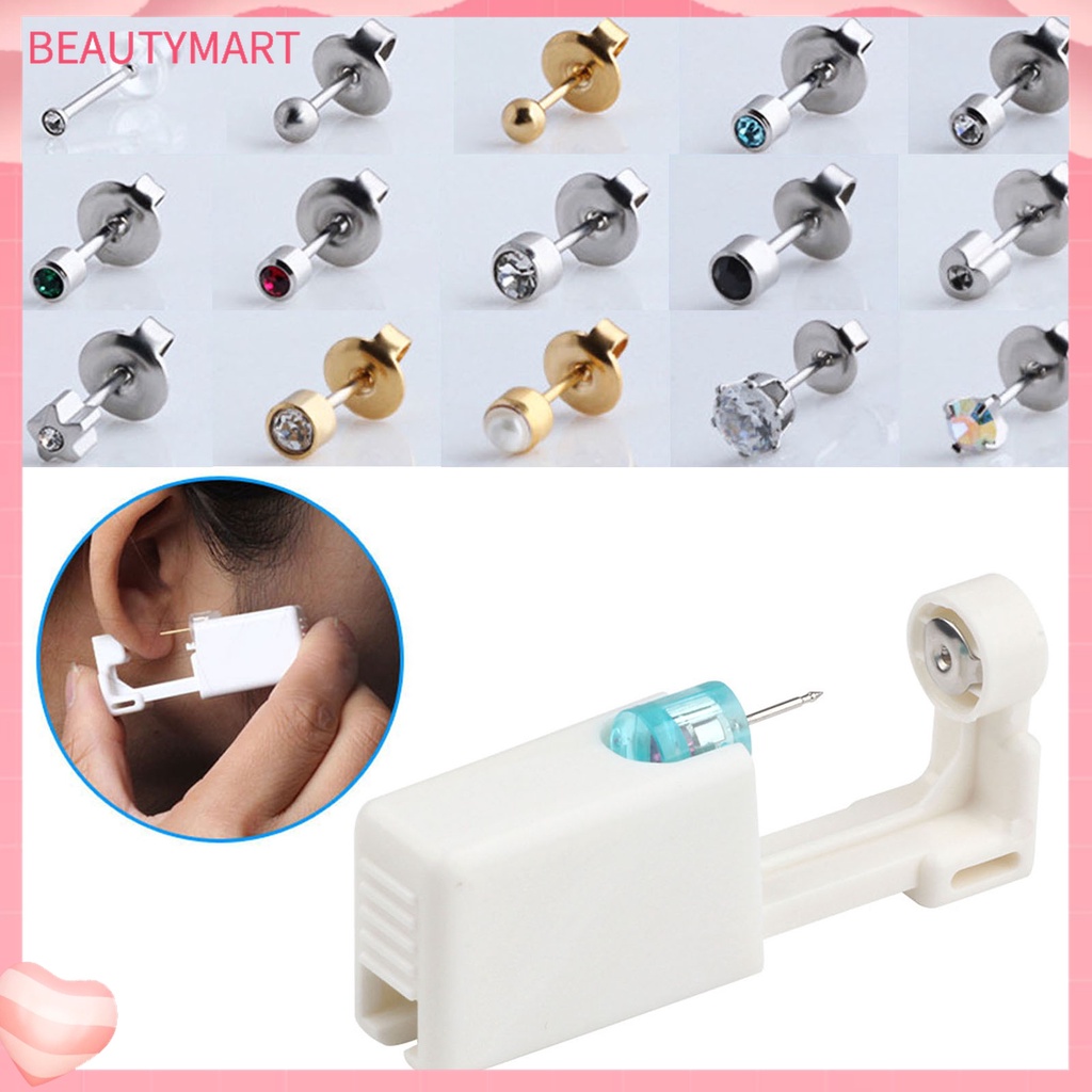 Khuyên Xỏ Tai Bằng Thép Không Gỉ Không Đau Dùng Một Lần