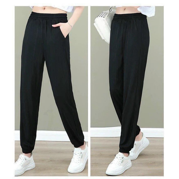 Quần Jogger Nữ Ống Rộng Chất Tăm Lạnh mềm mịn thoáng mát-XMPĐ-mã 910
