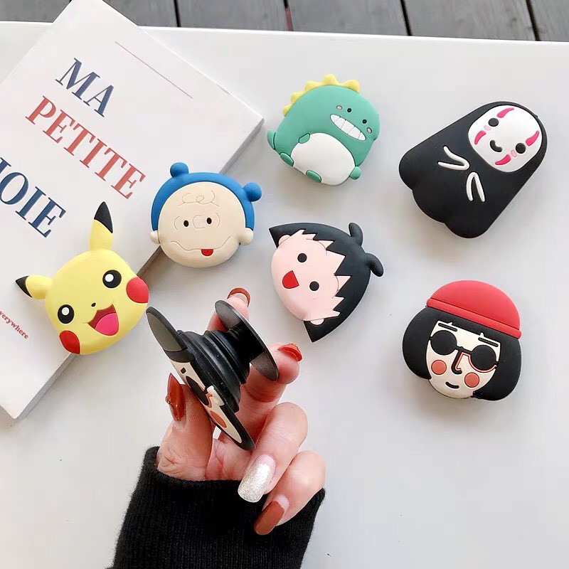 Chống điện thoại Popsocket sillicon hình hoạt hình đáng yêu