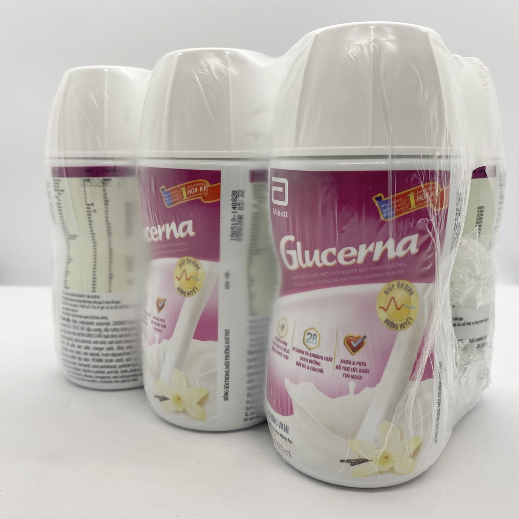 Sữa nước Glucerna Hương Vani Chai 220ml dành cho người tiểu đường - Hàng chính hãng, date mới nhất