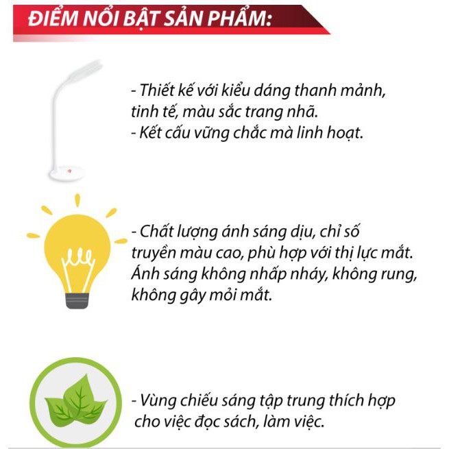 Đèn bàn led Điện Quang ĐQ LDL05 3W