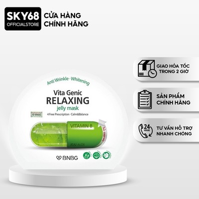 [BẢN VIỆT] Mặt nạ dưỡng da giúp thư giãn và phục hồi da BNBG Vita Genic Relaxing Jelly Mask (Vitamin B) 30ml