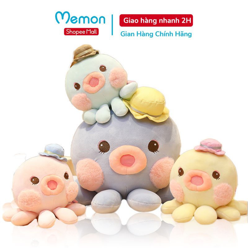 Bạch Tuộc Baby Má Hồng Nhồi Bông Cao Cấp Memon