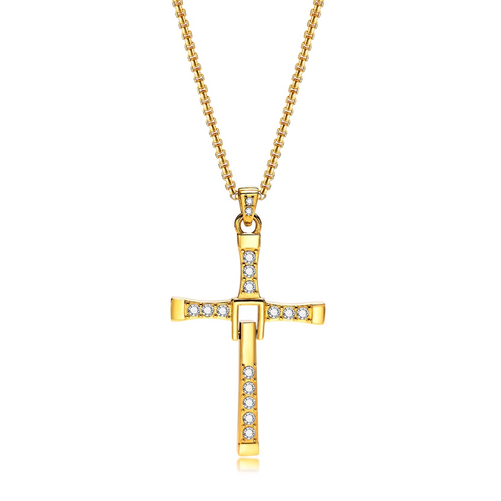 Vòng cổ Mặt Thánh Giá Mạ Vàng Thời Trang Cổ Điển