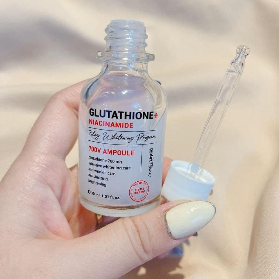 Tinh Chất Serum Truyền Trắng Mờ Nám Chuyên Sâu Angel s Liquid Glutathione +  Niacinamide 700 V-Ampoule 30ml chính hãng - Tinh chất dưỡng ẩm |  TheFaceHolic.com