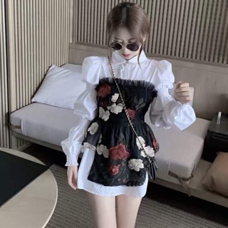 [ ORDER ] Set đầm trắng + đầm hoa ulzzang