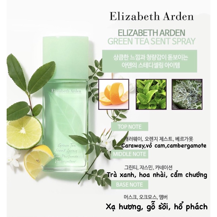 Nước hoa mùi trà xanh Elizabeth arden green tea sent spray 30ml