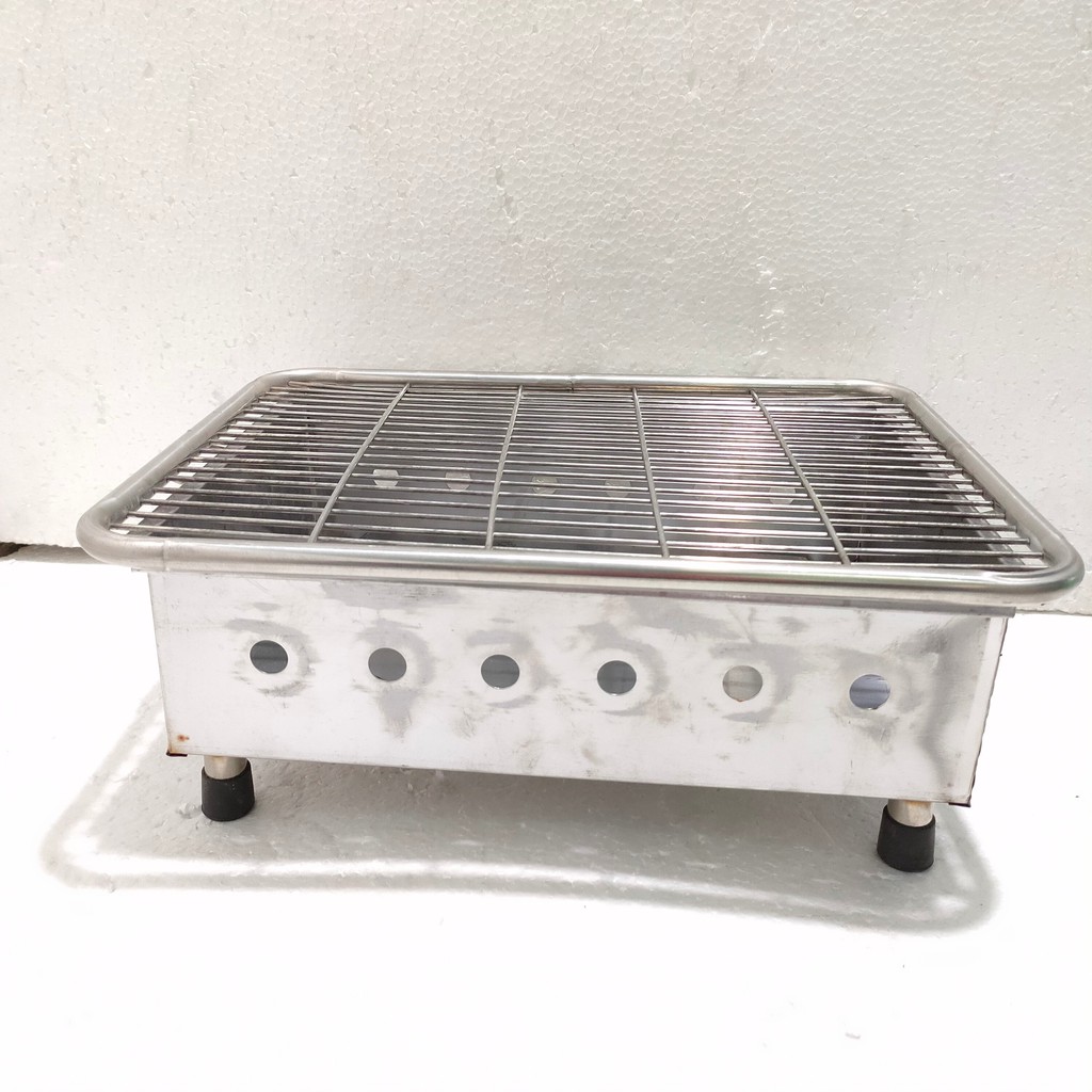 Lò Nướng Than Inox Có Chân Thấp LN022I - KT 36x26x15cm